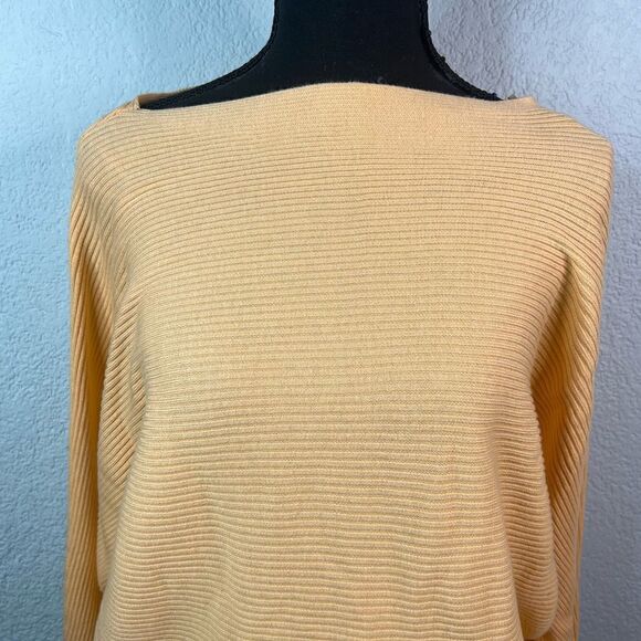 NEW! Cece Ribbed Knit Light Orange Sweater Sz XS - Picture 4 of 9